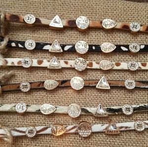 New: Gold ShineFaith Love Believe cowhide bracelet